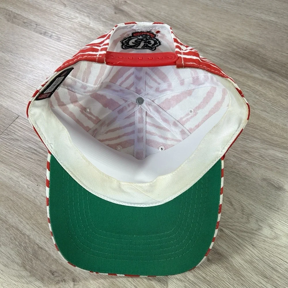 VTG Wisconsin Badgers Snapback Hat Zubaz Style Top of the World White Red Cap